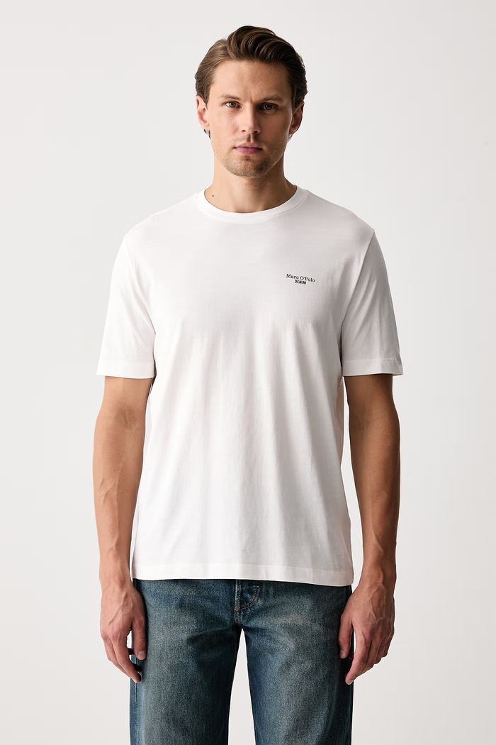 T-shirt basic męski bawełniany 2-pack Marc O'Polo 5000016783 granatowy