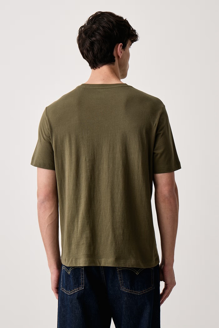 T-shirt basic męski bawełniany 2-pack Marc O'Polo 5000016783 zielony
