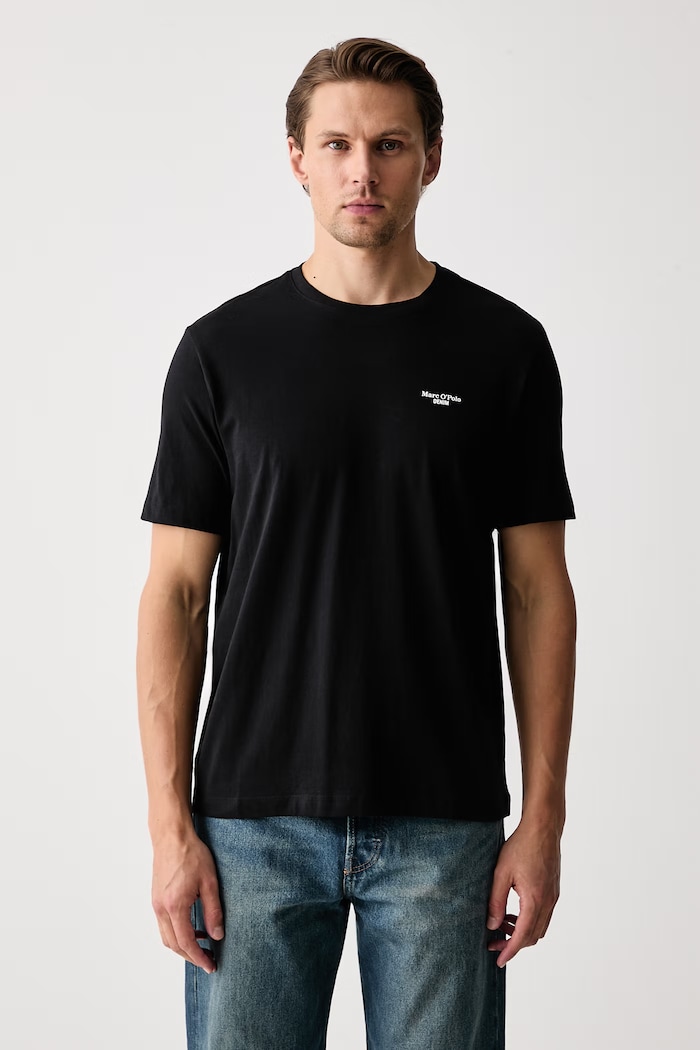 T-shirt basic męski bawełniany 2-pack Marc O'Polo 5000016783 czarny