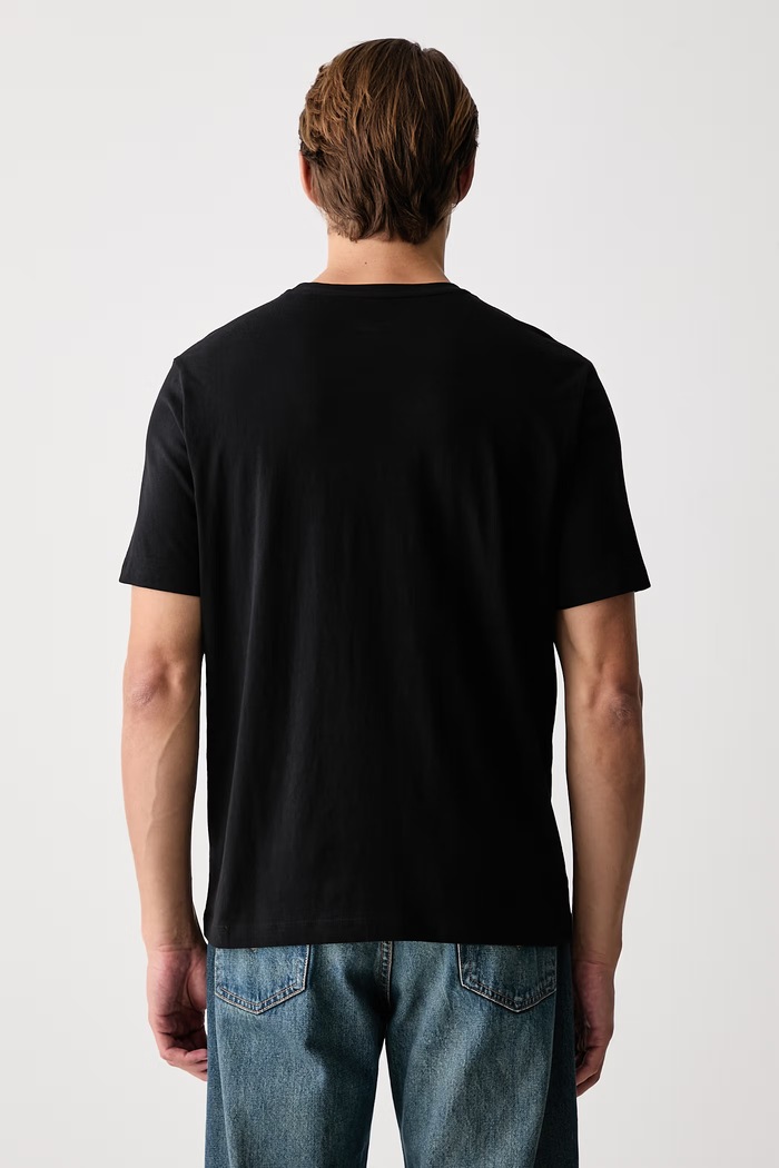T-shirt basic męski bawełniany 2-pack Marc O'Polo czarny 5000016783