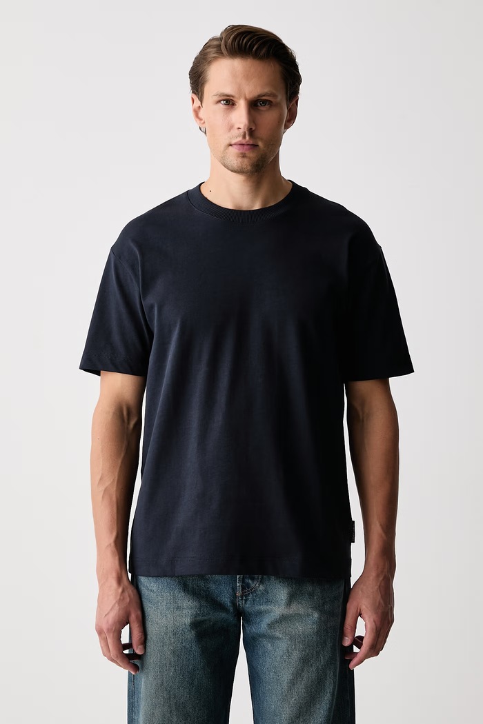 Marc O'Polo T-shirt męski bawełniany granatowy 5000012930