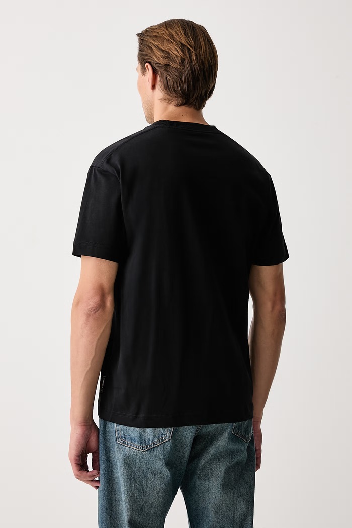 Odzież Marc O'Polo T-shirt męski bawełniany 5000012930 czarny