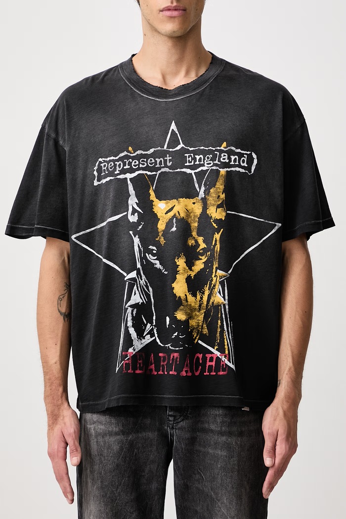 T-shirt bawełniany męski Represent czarny MLM101202