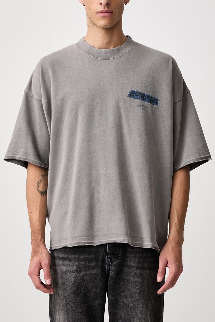 T-shirt bawełniany męski Represent MLM101074 szary