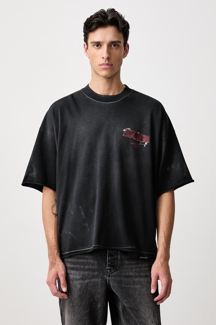 Odzież Represent T-shirt bawełniany męski MLM101074 czarny