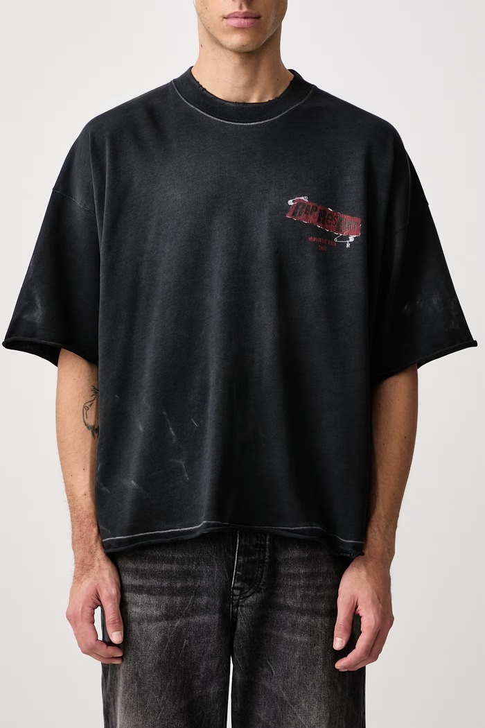 T-shirt bawełniany męski Represent czarny MLM101074