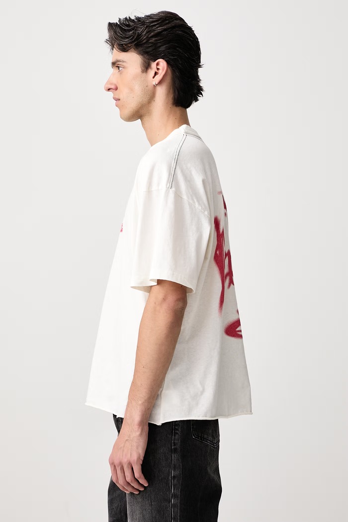 T-shirt z bawełną męski Represent MLM3585 biały