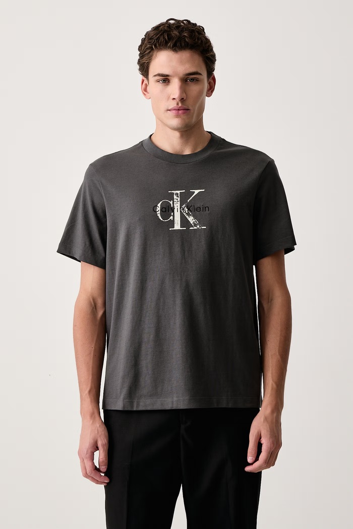 Calvin Klein Jeans T-shirt męski bawełniany szary LV04RH844G