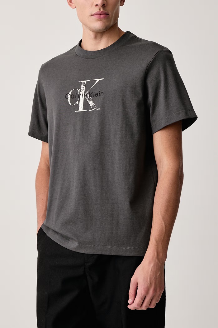 T-shirt męski bawełniany Calvin Klein Jeans LV04RH844G szary