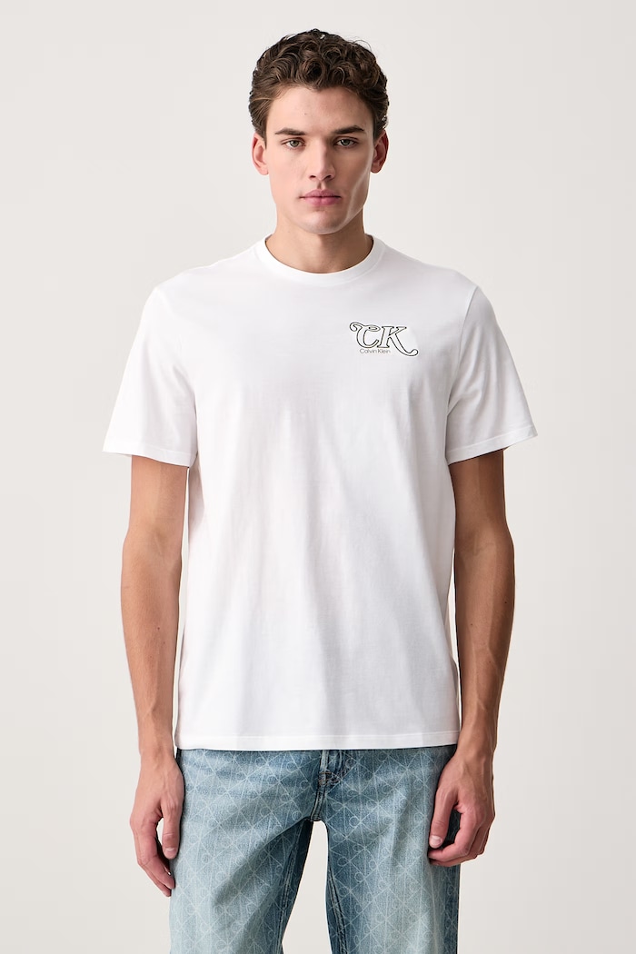 Calvin Klein Jeans T-shirt męski biały LV04RH819G
