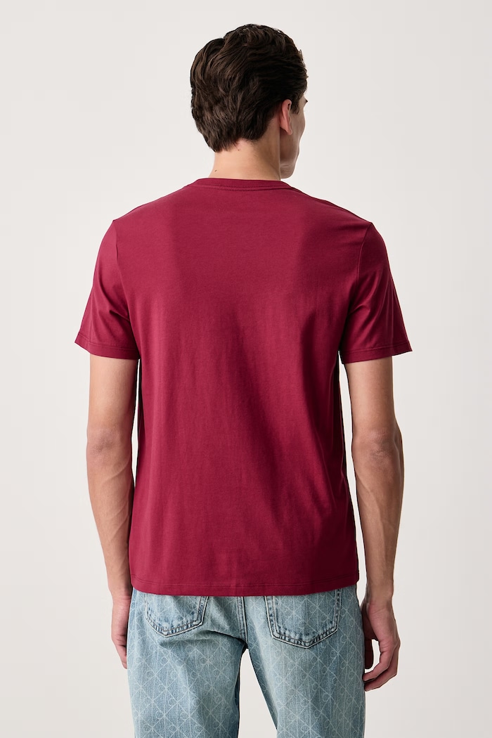 Odzież Calvin Klein Jeans T-shirt męski bawełniany LV04RH817G bordowy