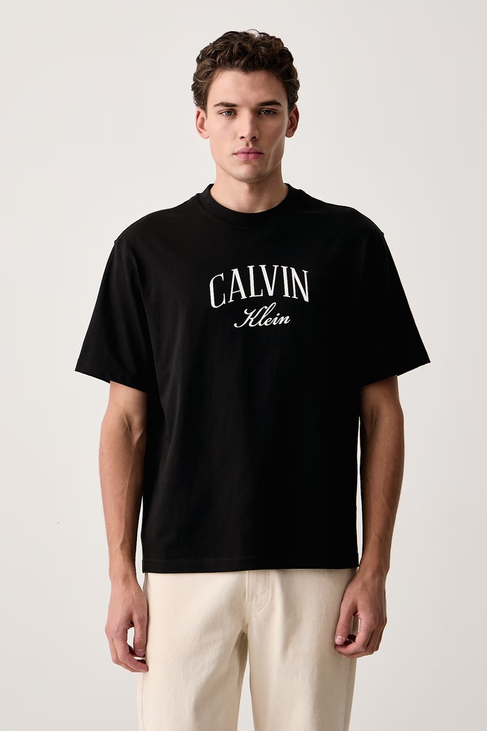 Calvin Klein Jeans T-shirt męski bawełniany czarny LV04RH813G
