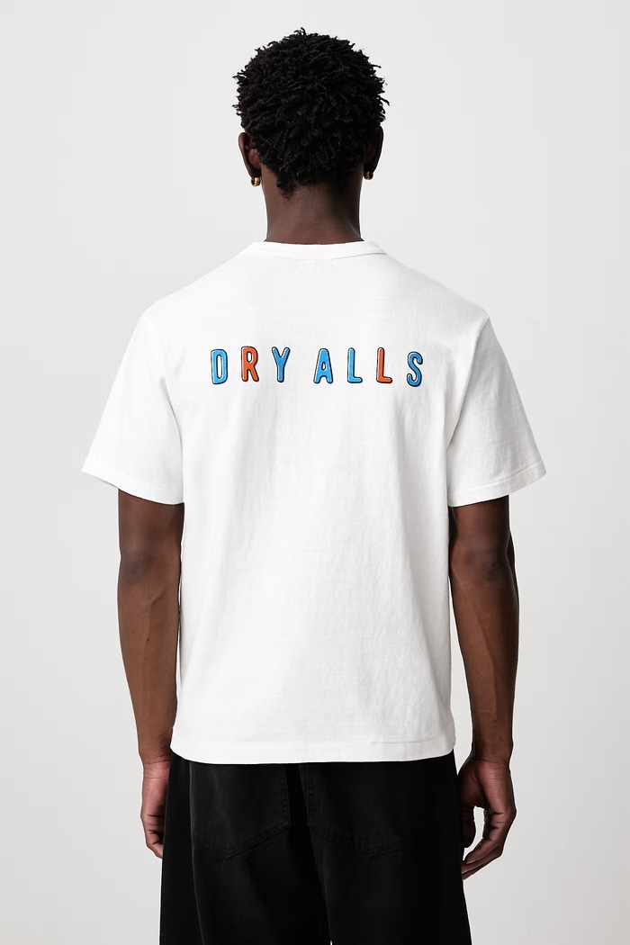 Odzież Human Made T-shirt bawełniany męski HM32TE023 biały