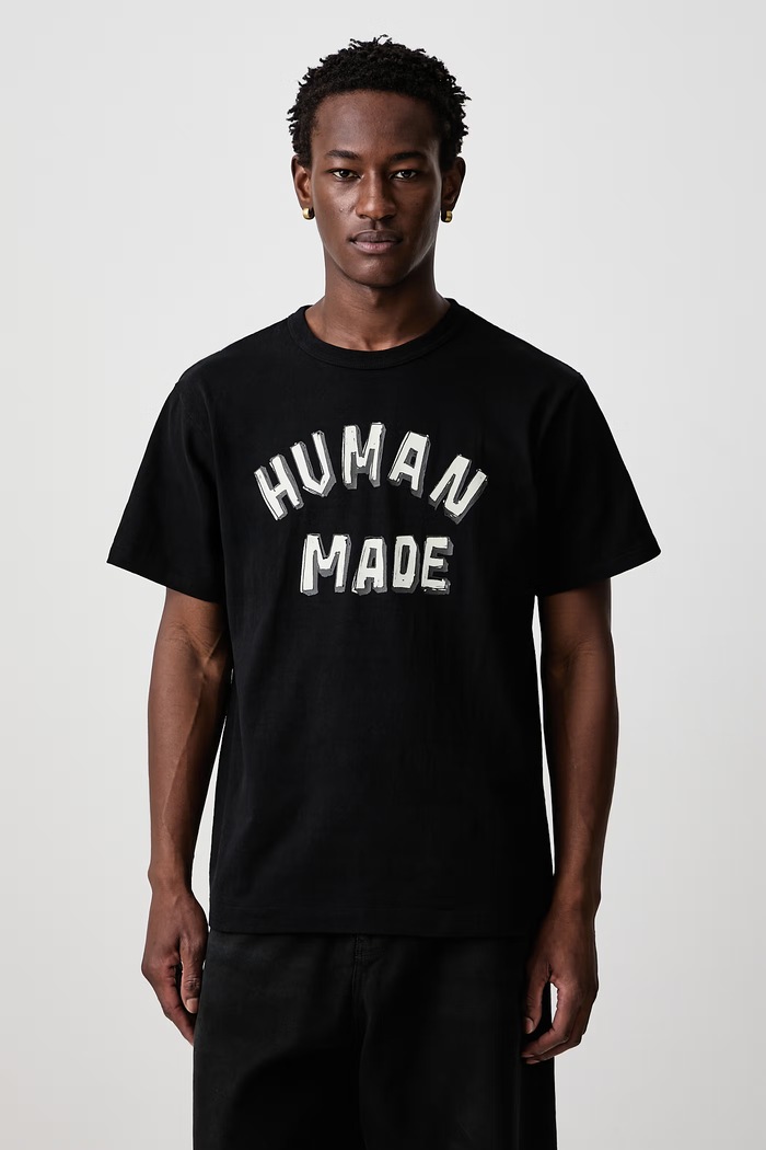 Odzież Human Made T-shirt bawełniany męski HM32TE015 czarny