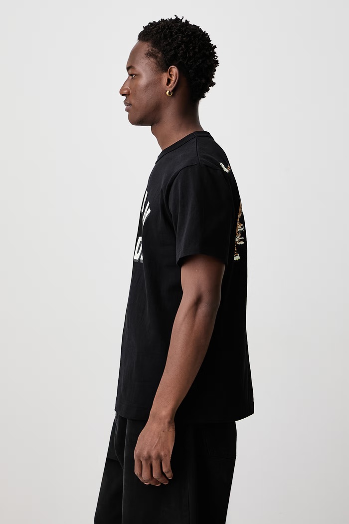 T-shirt bawełniany męski Human Made HM32TE015 czarny