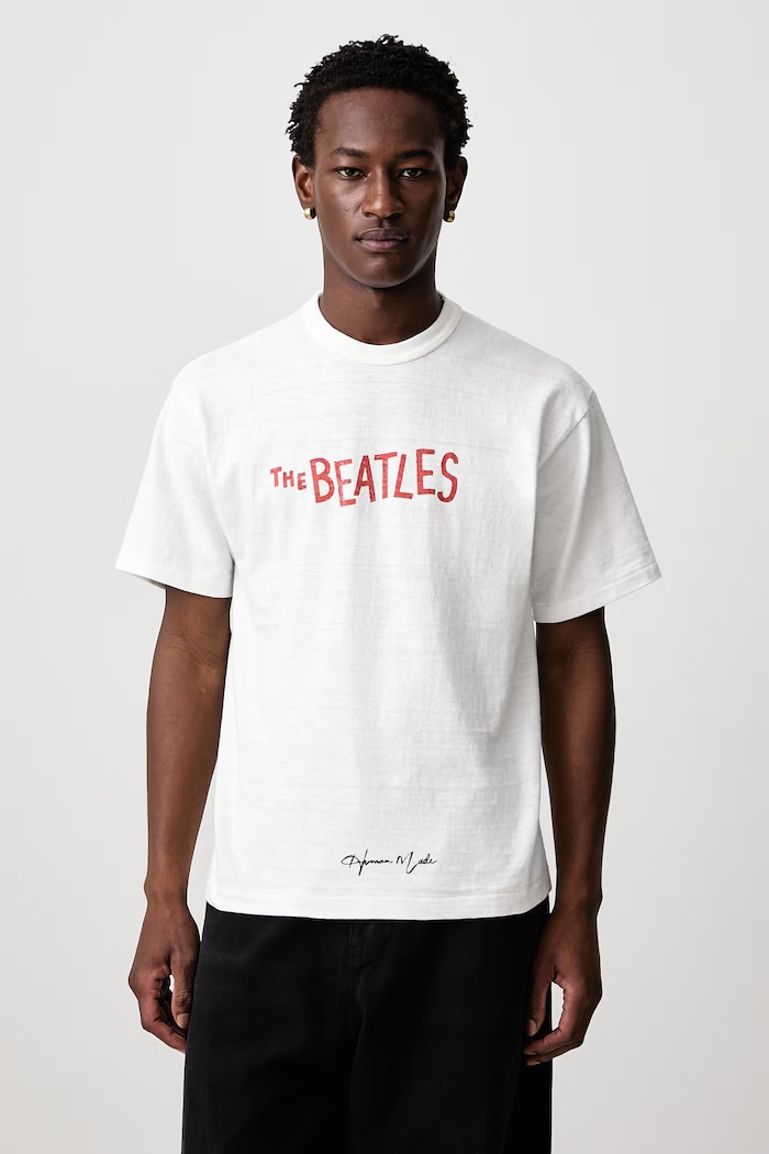 Odzież Human Made T-shirt bawełniany męski HM32TE002 biały