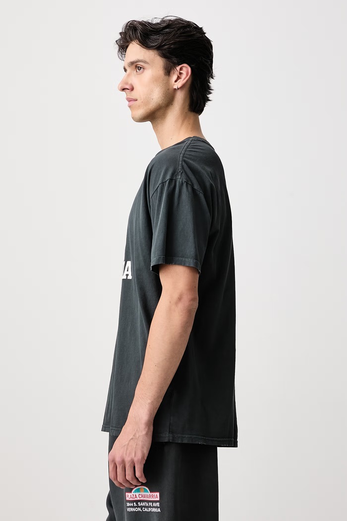 LEATHER DADDY EASY tricou oversized din bumbac pentru bărbați Willy Chavarria MUJTE019.062N negru