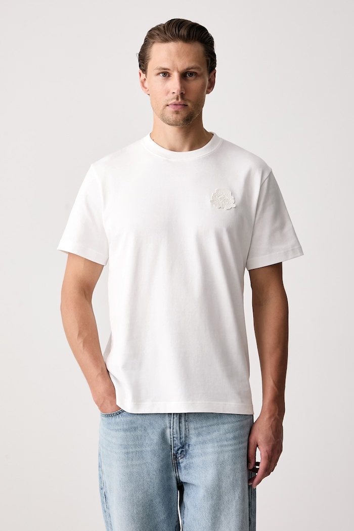 Lacoste T-shirt basic męski bawełniany biały TH9761