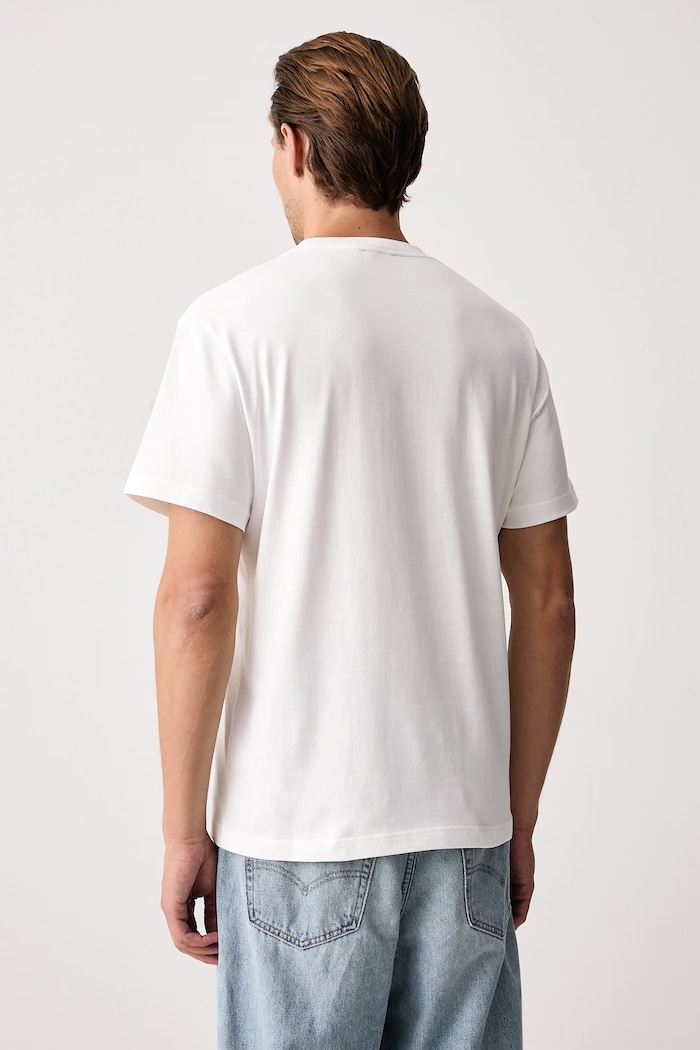 Lacoste T-shirt basic męski bawełniany TH9761 biały AW26