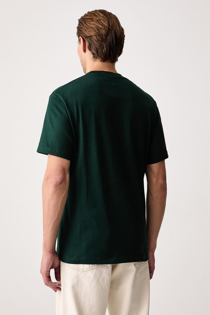Lacoste T-shirt basic męski bawełniany TH9761 zielony AW26