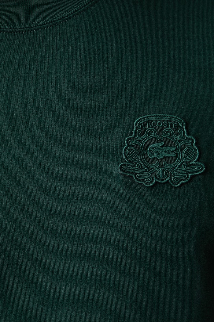 T-shirt basic męski bawełniany Lacoste TH9761 zielony