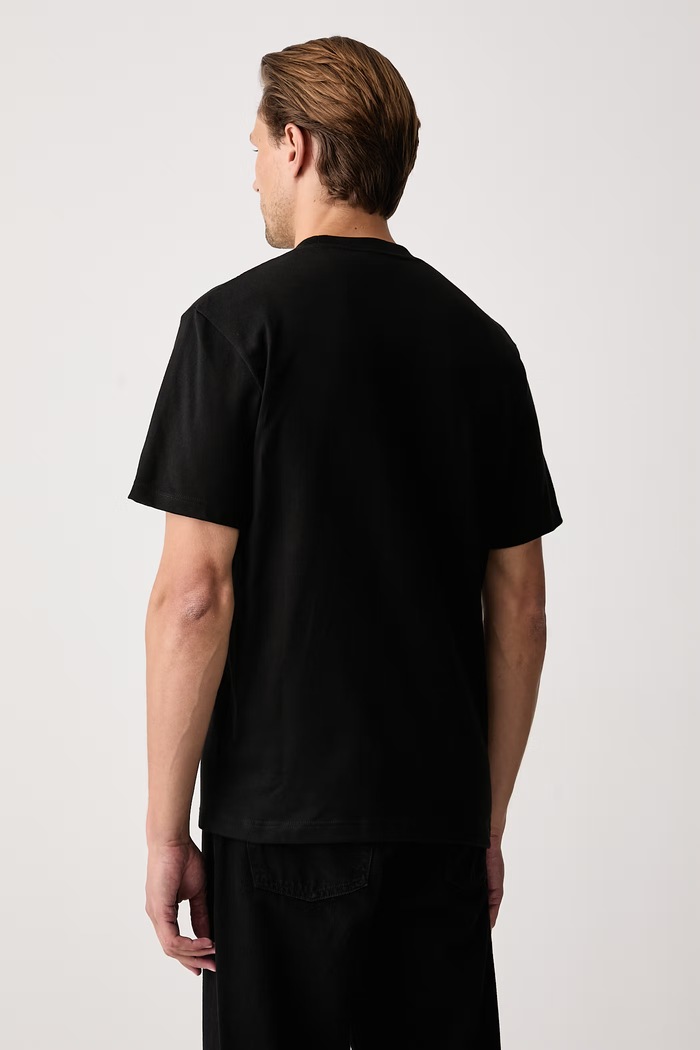 Lacoste T-shirt basic męski bawełniany TH9761 czarny AW26