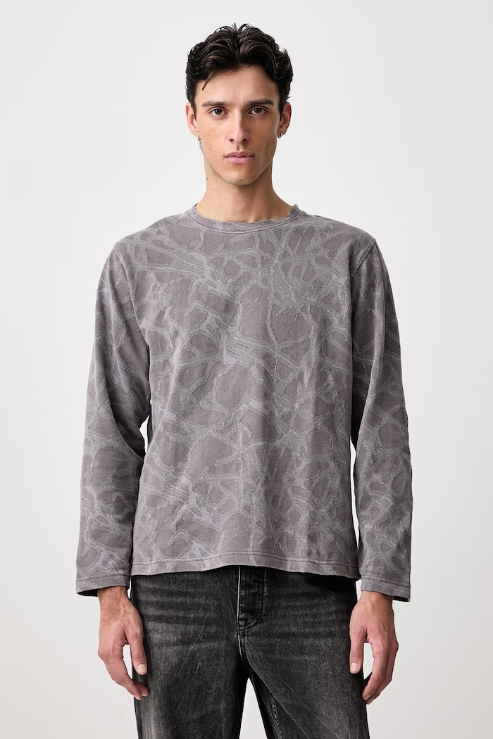 BEAMS Longsleeve with cotton Men's gray 1114.1238.147