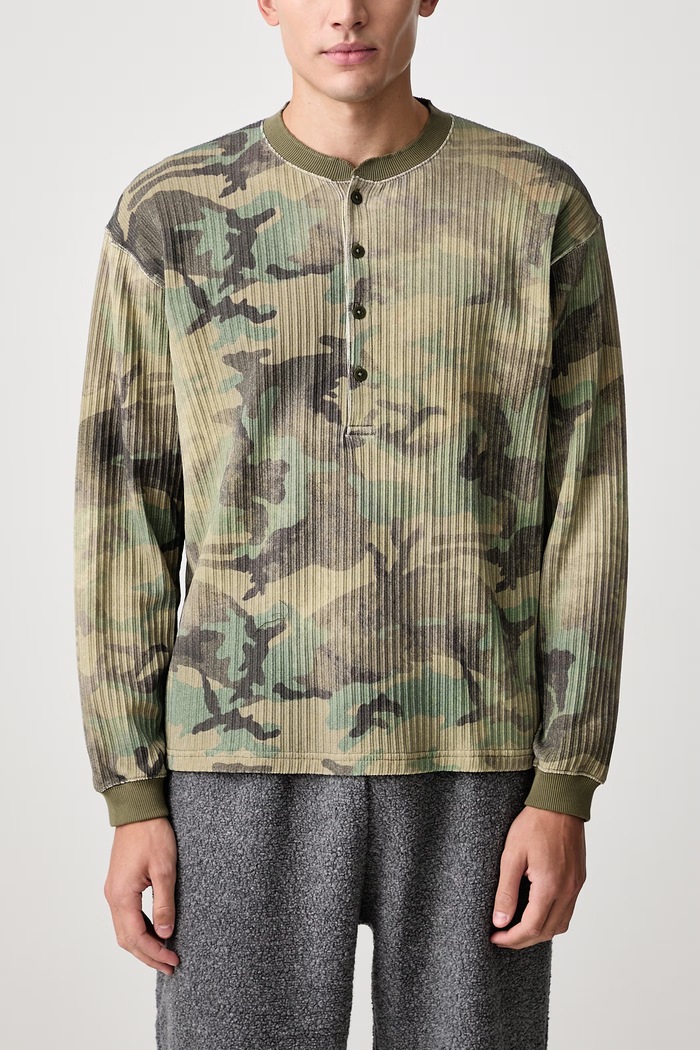 Longsleeve męski z bawełną BEAMS zielony 1114.1235.120