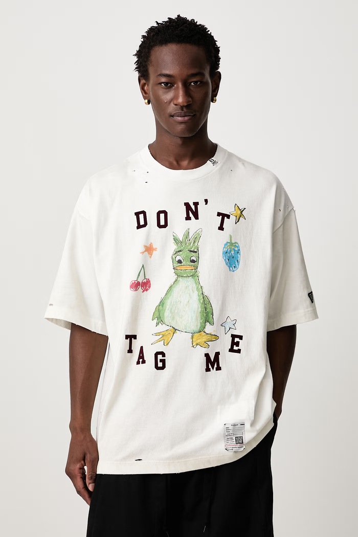 Maison MIHARA YASUHIRO T-shirt in cotone da uomo beige J17TS811