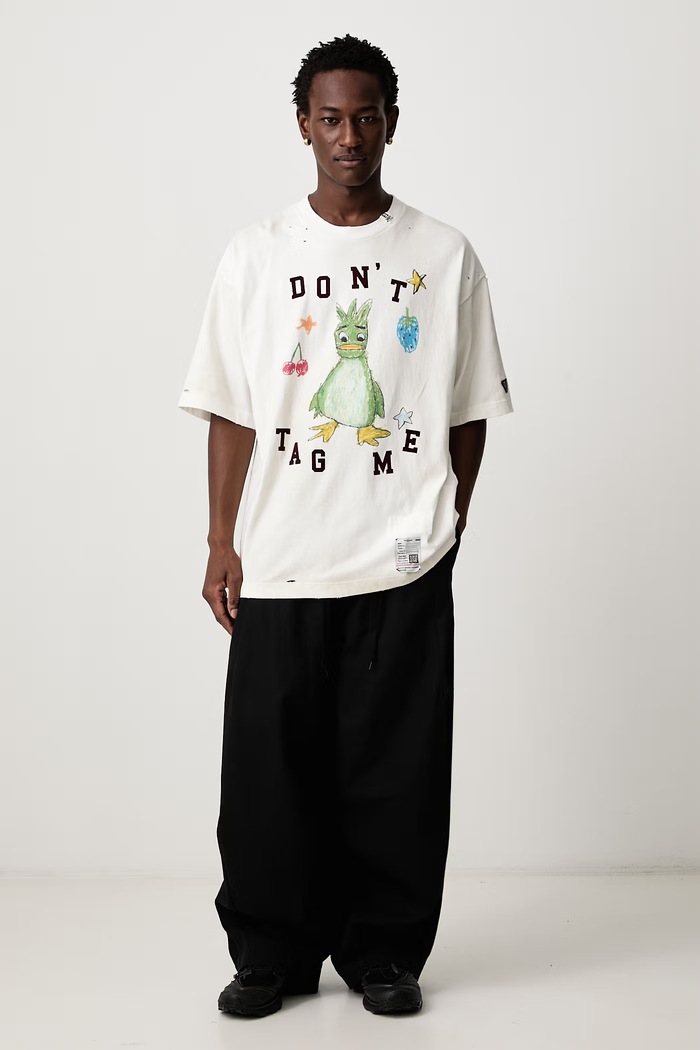 Maison MIHARA YASUHIRO T-shirt in cotone da uomo J17TS811 beige AW26