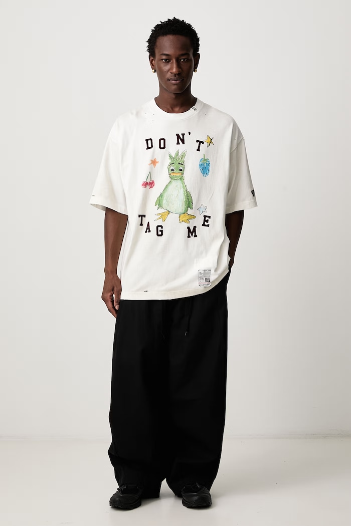 Maison MIHARA YASUHIRO T-shirt in cotone da uomo J17TS811 beige AW26