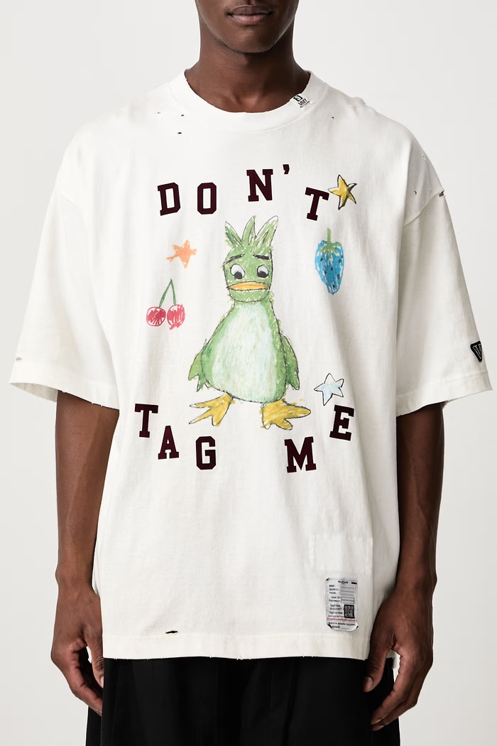 T-shirt in cotone da uomo Maison MIHARA YASUHIRO beige J17TS811