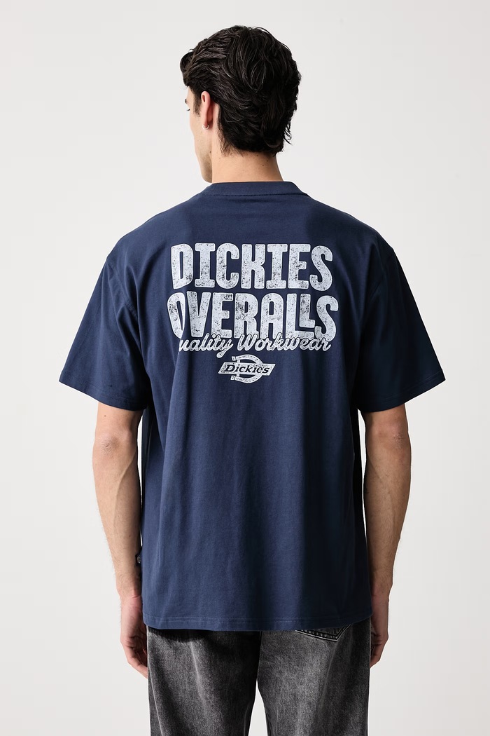 Dickies T-shirt męski bawełniany granatowy DK0A8DTFNV01