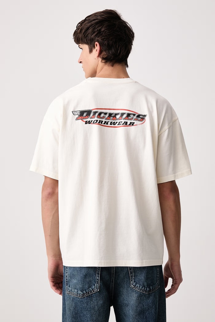 Dickies T-shirt męski bawełniany beżowy DK0A8D3FC481