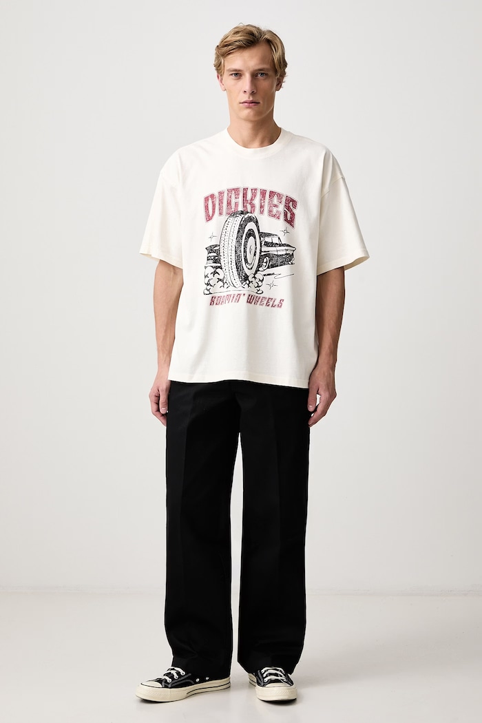Dickies T-shirt męski bawełniany DK0A8CIMC481 beżowy AW26
