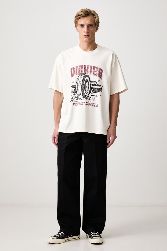 Dickies T-shirt męski bawełniany DK0A8CIMC481 beżowy AW26
