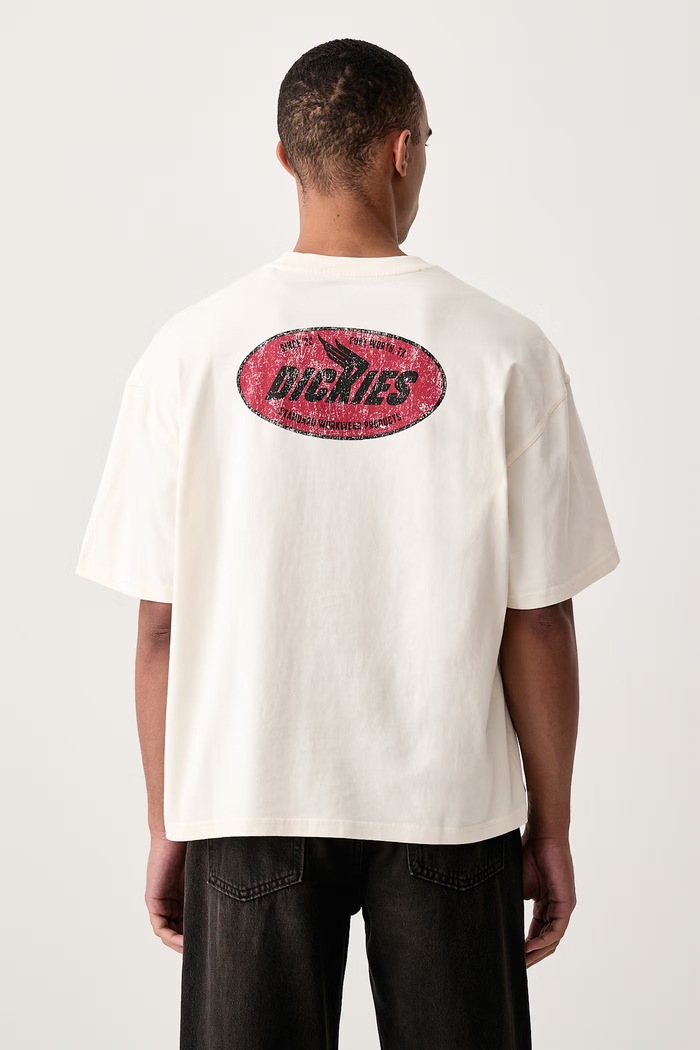 Dickies T-shirt męski bawełniany beżowy DK0A8CCLC481