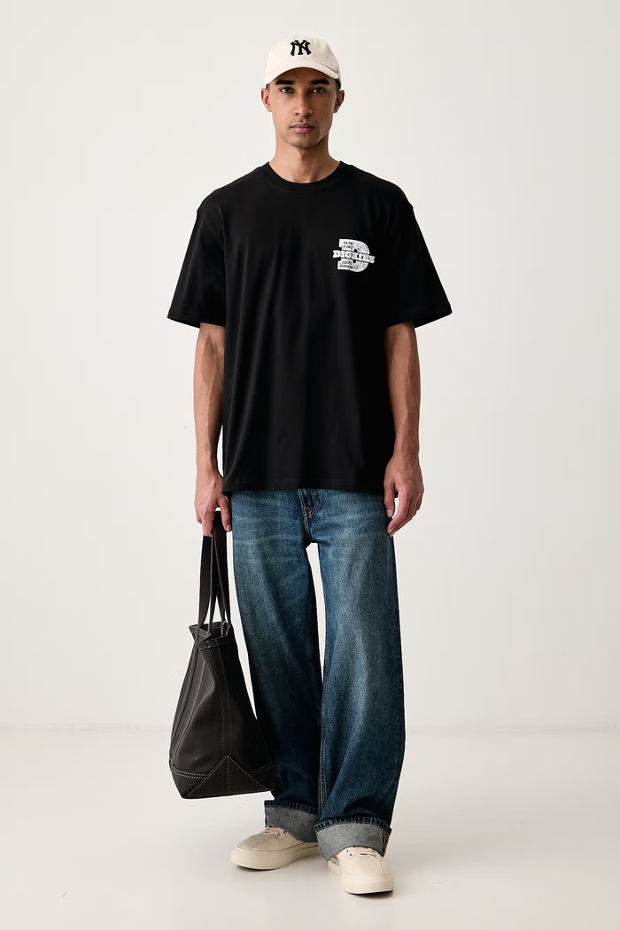 Dickies T-shirt męski bawełniany DK0A8DTCBLK1 czarny AW26