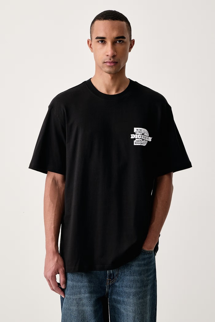Odzież Dickies T-shirt męski bawełniany DK0A8DTCBLK1 czarny