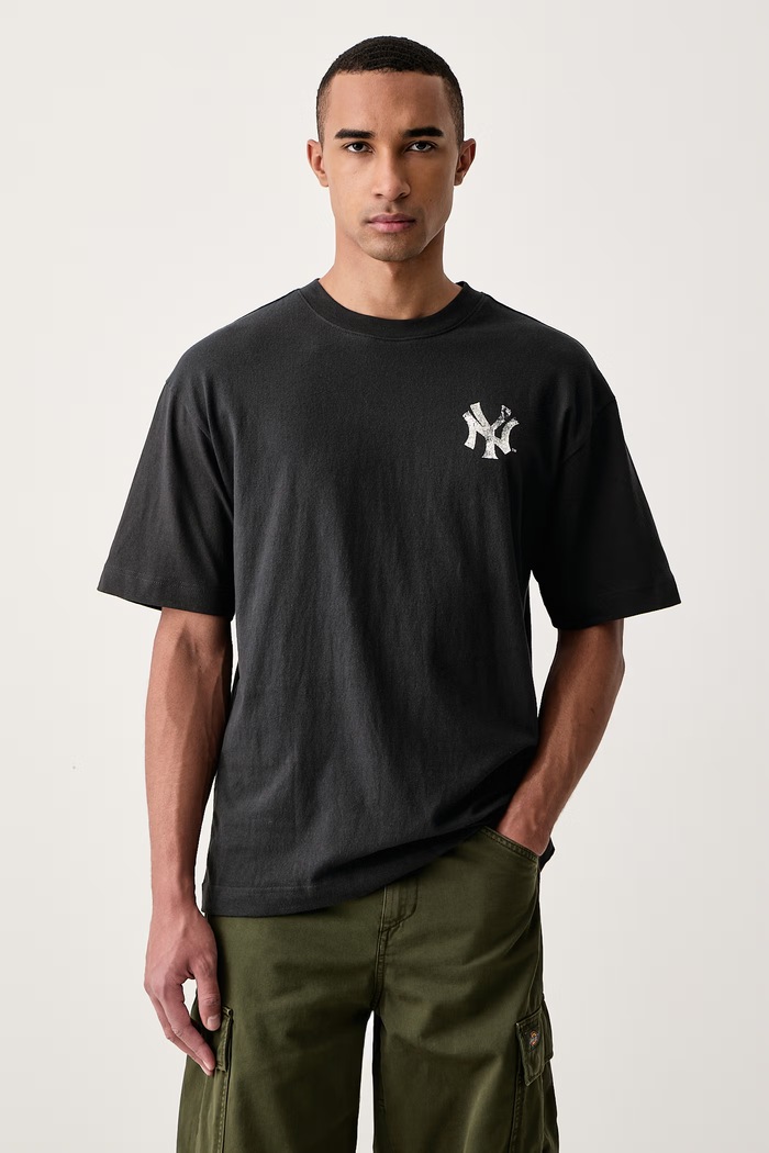 Odzież 47 brand T-shirt męski bawełniany MLB New York Yankees 15126244 czarny