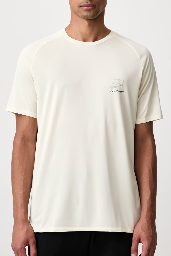 T-shirt do biegania męski Stride Dri-FIT ADV Nike IO0543.113 beżowy