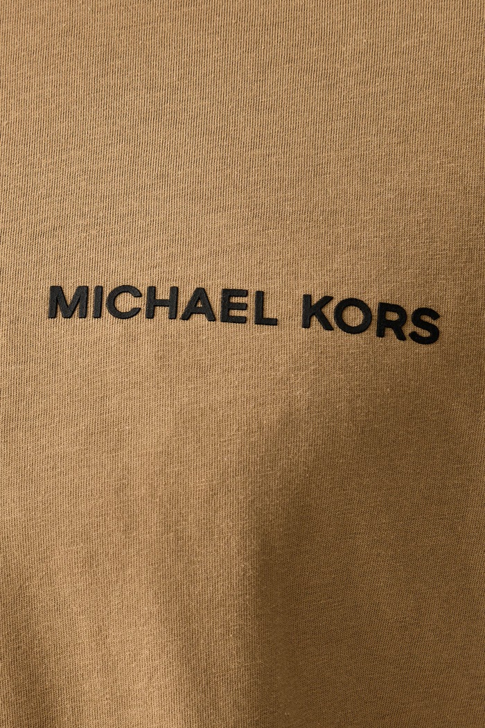 T-shirt męski bawełniany Michael Kors brązowy CF6535RFV4