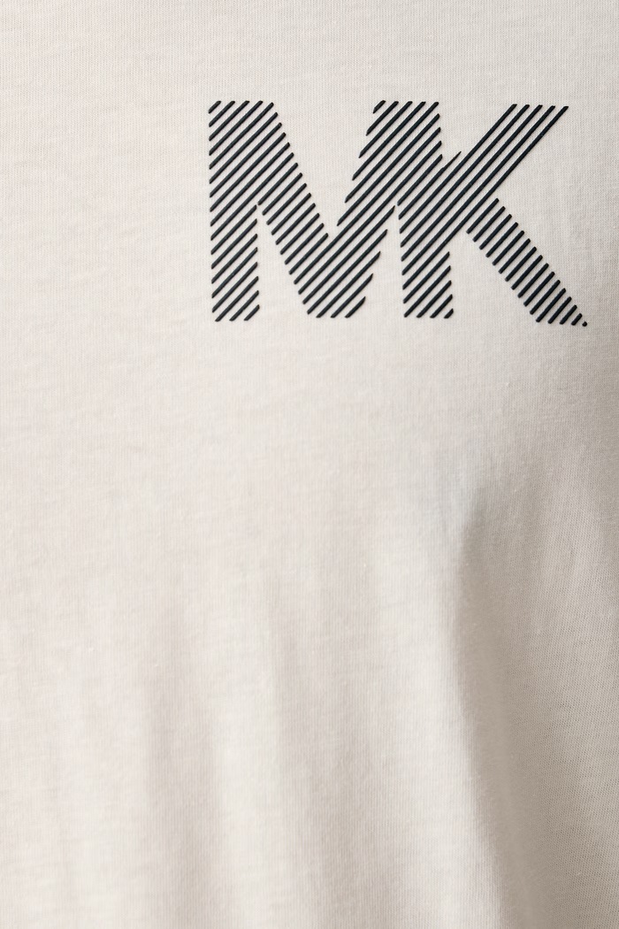 T-shirt męski bawełniany Michael Kors beżowy CF6535UFV4