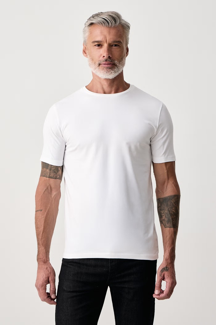 Lindbergh T-shirt męski z bawełną biały 30.48003E