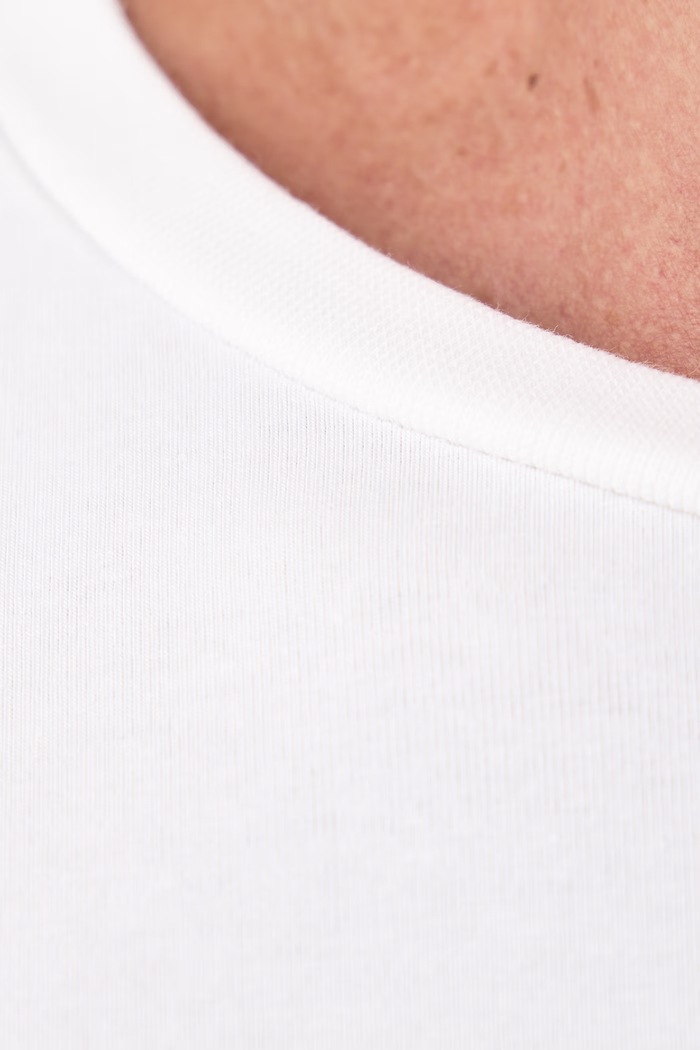 T-shirt męski z bawełną Lindbergh biały 30.48003E