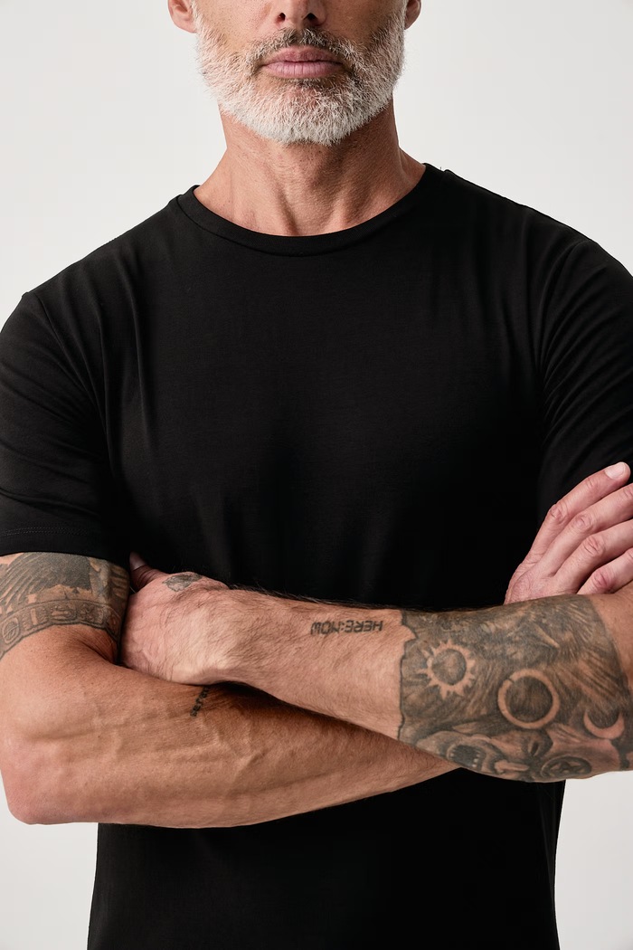T-shirt męski z bawełną Lindbergh 30.48003E czarny