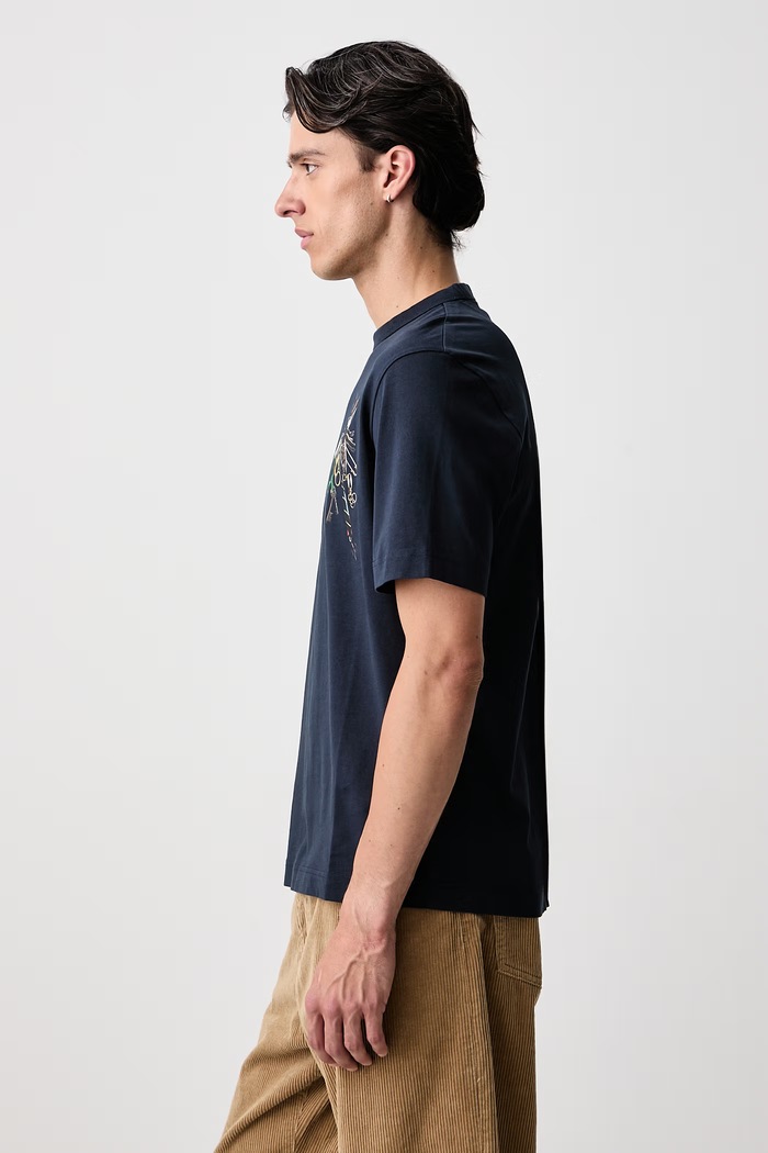 X PAUL SMITH tricou din bumbac pentru bărbați Barbour MTS1696NY91 bleumarin