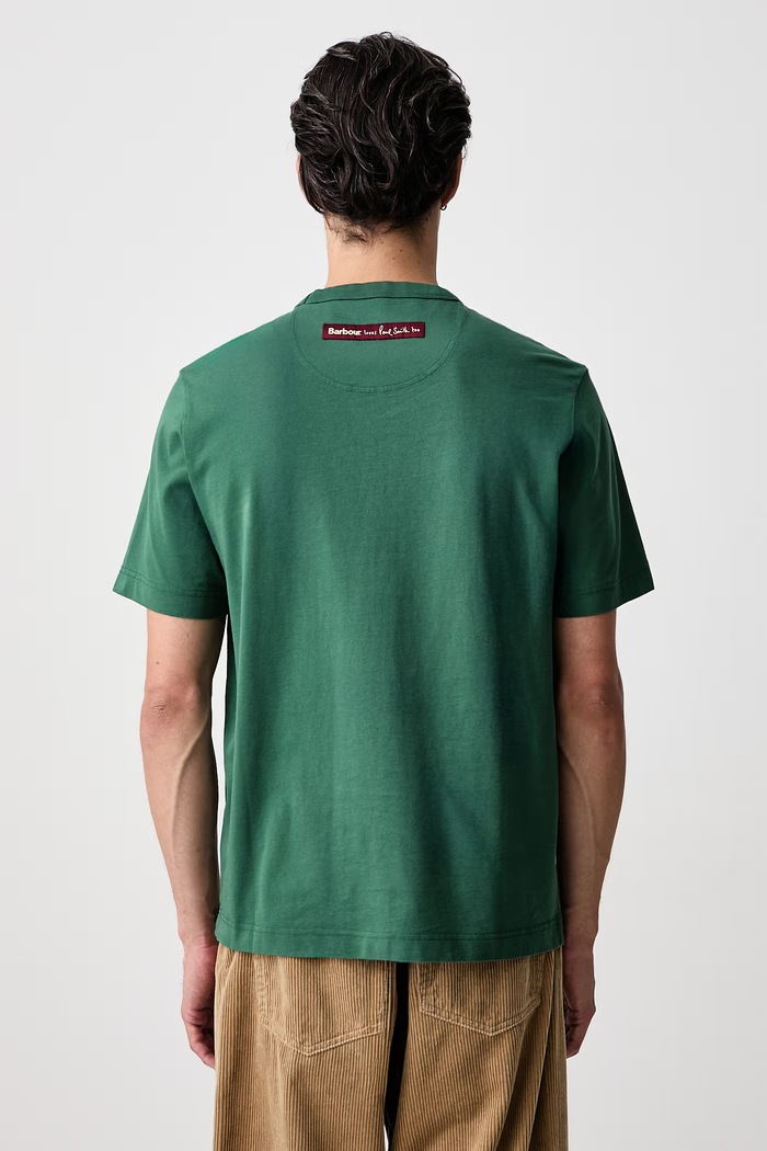 Îmbrăcăminte Barbour X PAUL SMITH tricou din bumbac pentru bărbați MTS1696GN75 verde