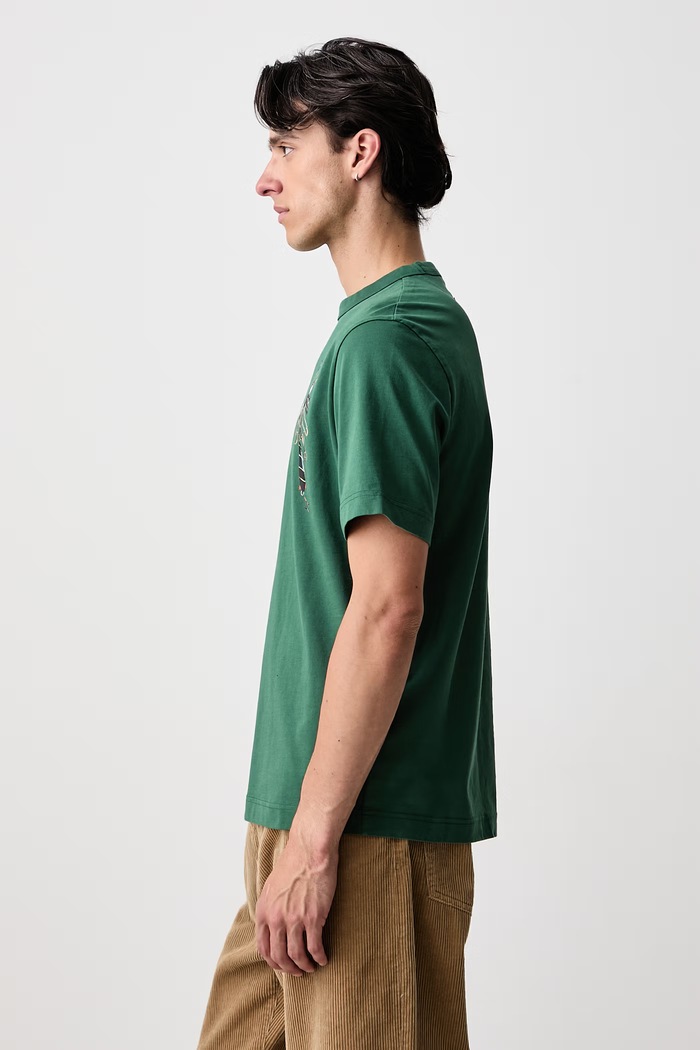 X PAUL SMITH tricou din bumbac pentru bărbați Barbour MTS1696GN75 verde