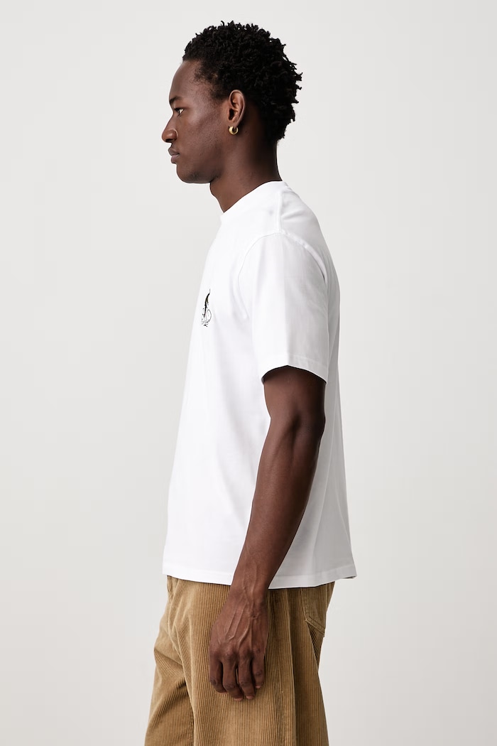 T-shirt bawełniany męski Barbour MTS1641WH11 biały